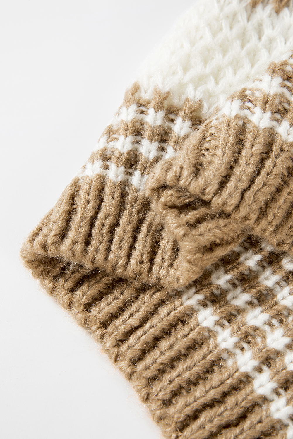Brown Stripe Drop Shoulder Round Neck Loose Sweater - loveforevers