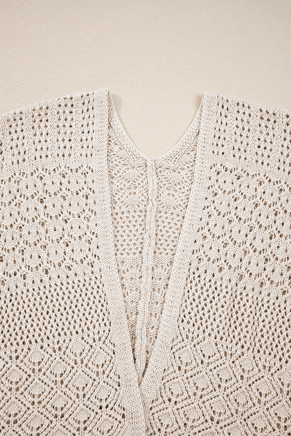Redwood Burl Mixed Pattern Knitted Open Front Plus Cardigan - loveforevers
