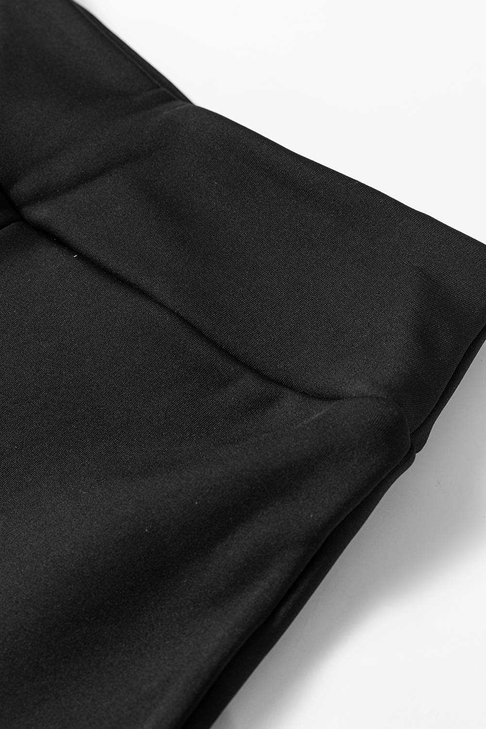 Black Thermal Lined Split Flare Leg Pants - loveforevers