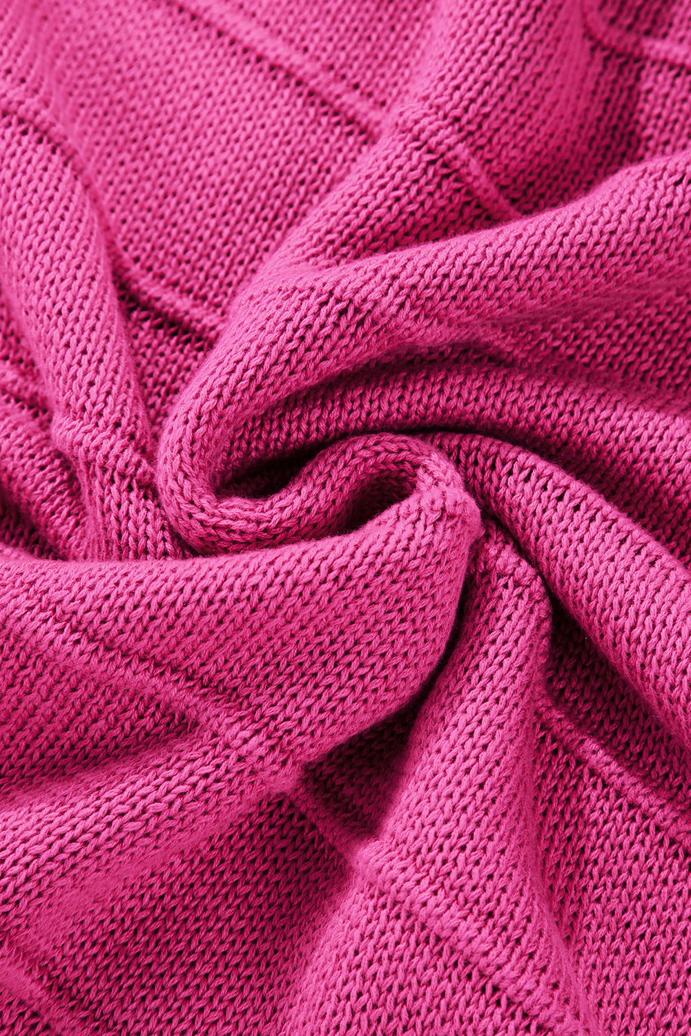 Rose Red Bow Knot Cut Out Round Neck Loose Sweater - loveforevers