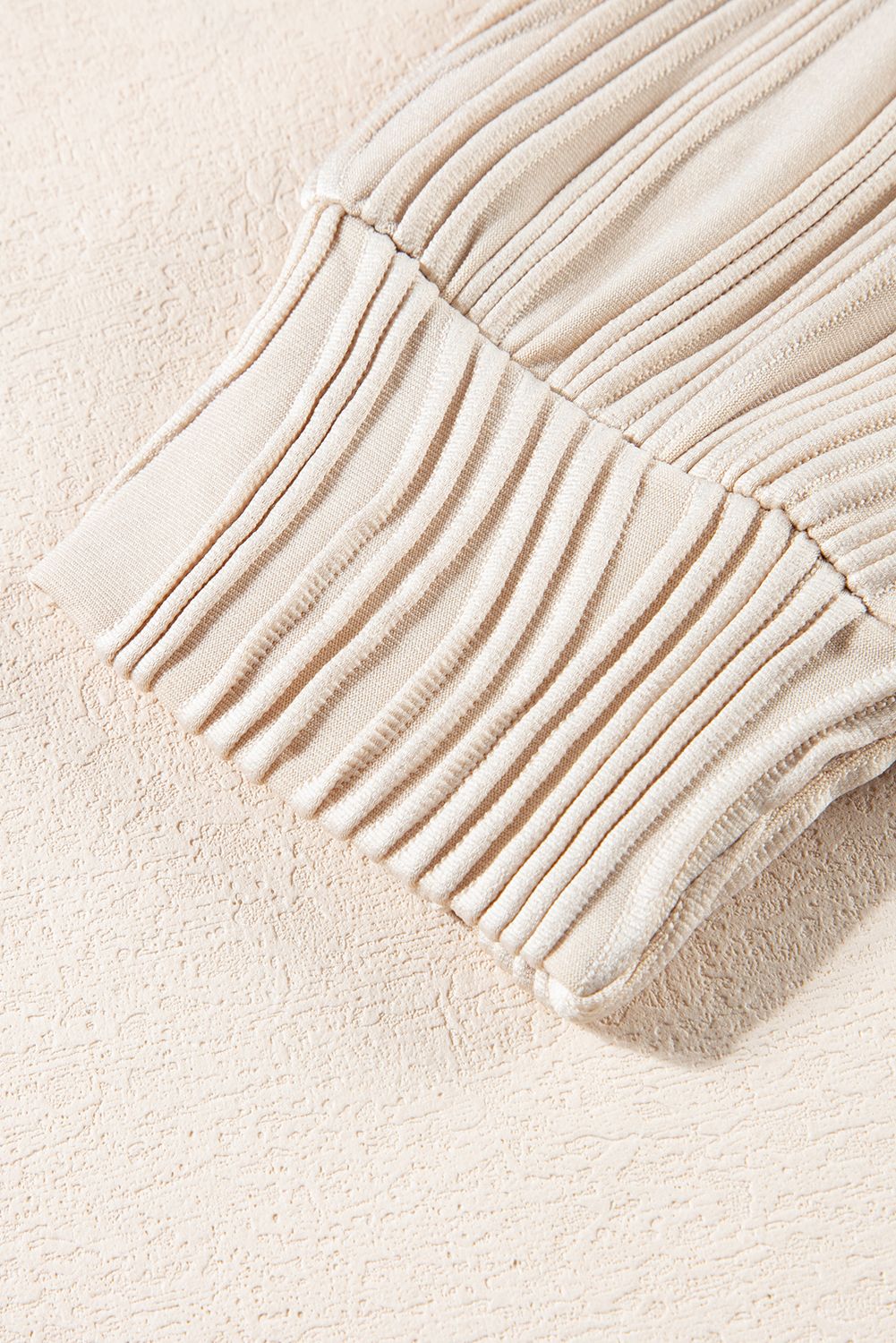 White Wavy Textured Mock Neck Cap Sleeve Top - loveforevers