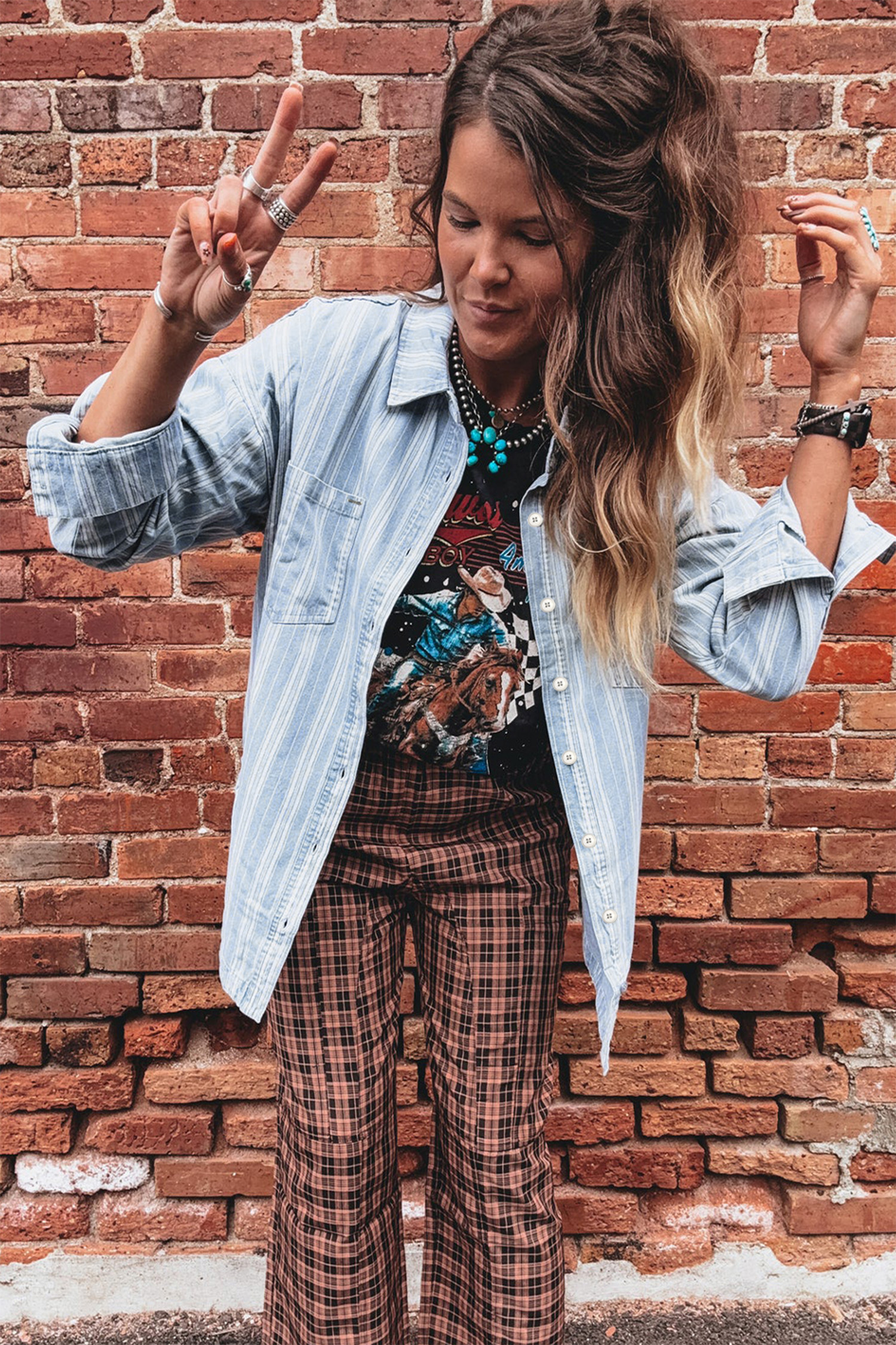 Sky Blue Stripe Boyfriend Chest Pocket Classic Denim Shacket - loveforevers