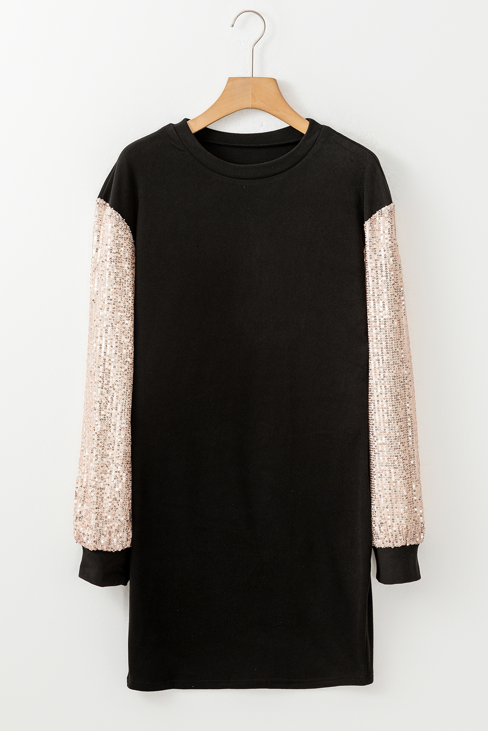 White Sequin Puff Sleeve Shift Mini Dress - loveforevers