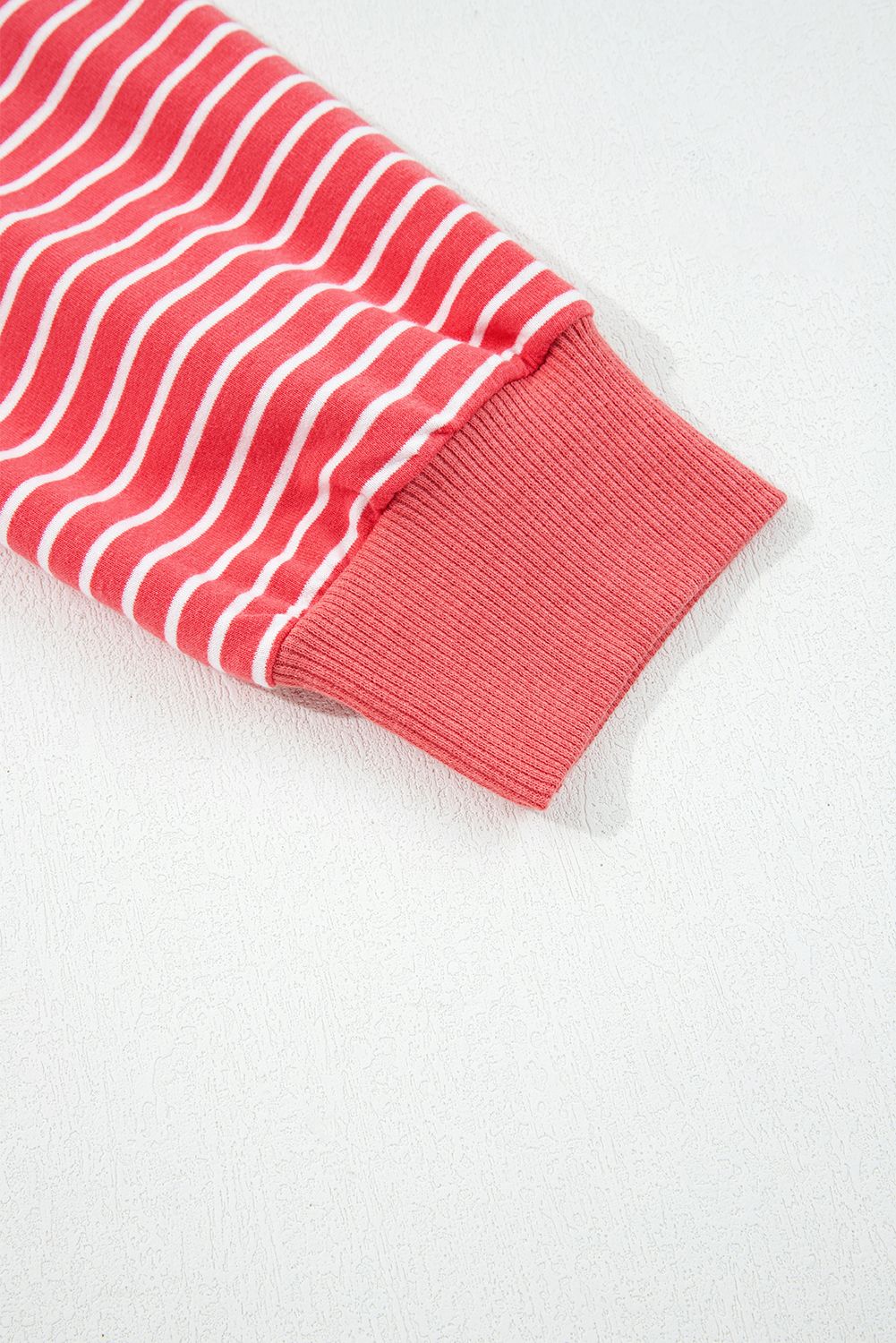 Red Stripe Puff Sleeve Stripe Hoodie - loveforevers