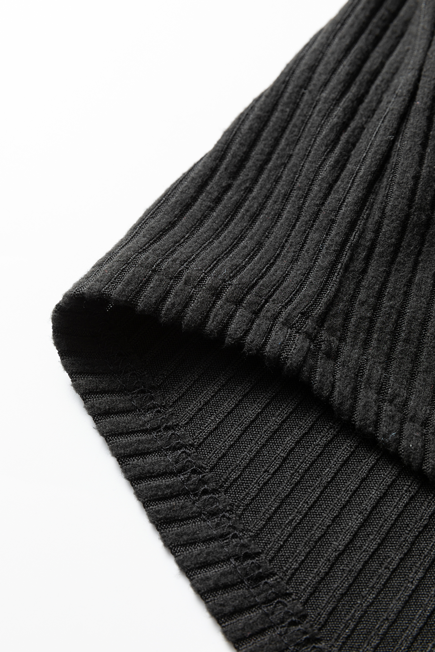 Black Ribbed Notched Neck Knit Long Sleeve Leggings Two Pieces Lounge Set - loveforevers
