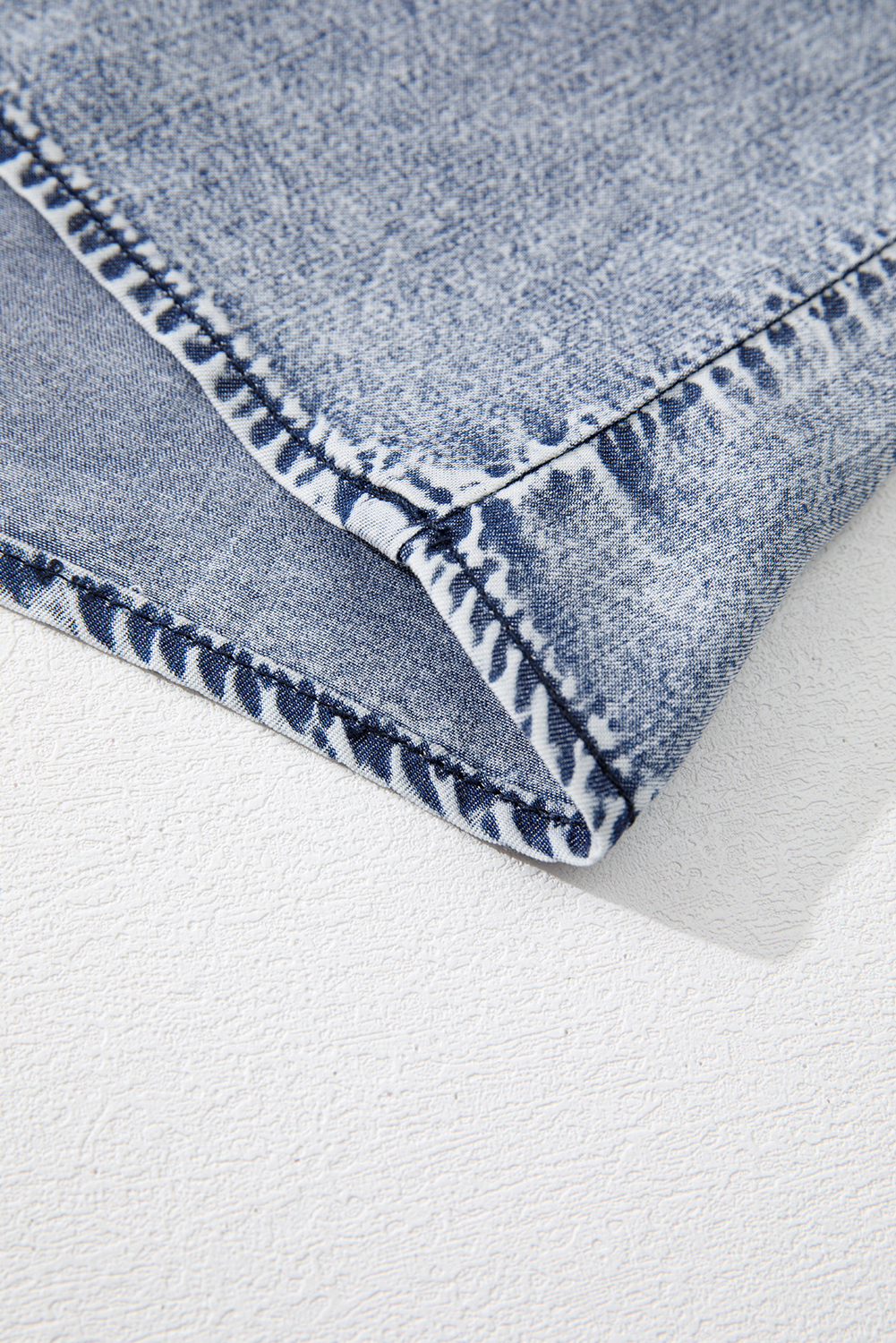 Ashleigh Blue Ruffled Shirred Neckline Sleeveless Denim Tank Top - loveforevers