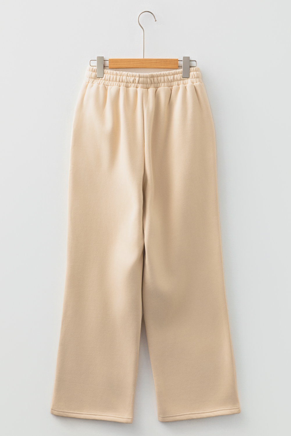 Oatmeal Fleece Lined Leopard Drawstring Elastic Waist Solid Pants - loveforevers