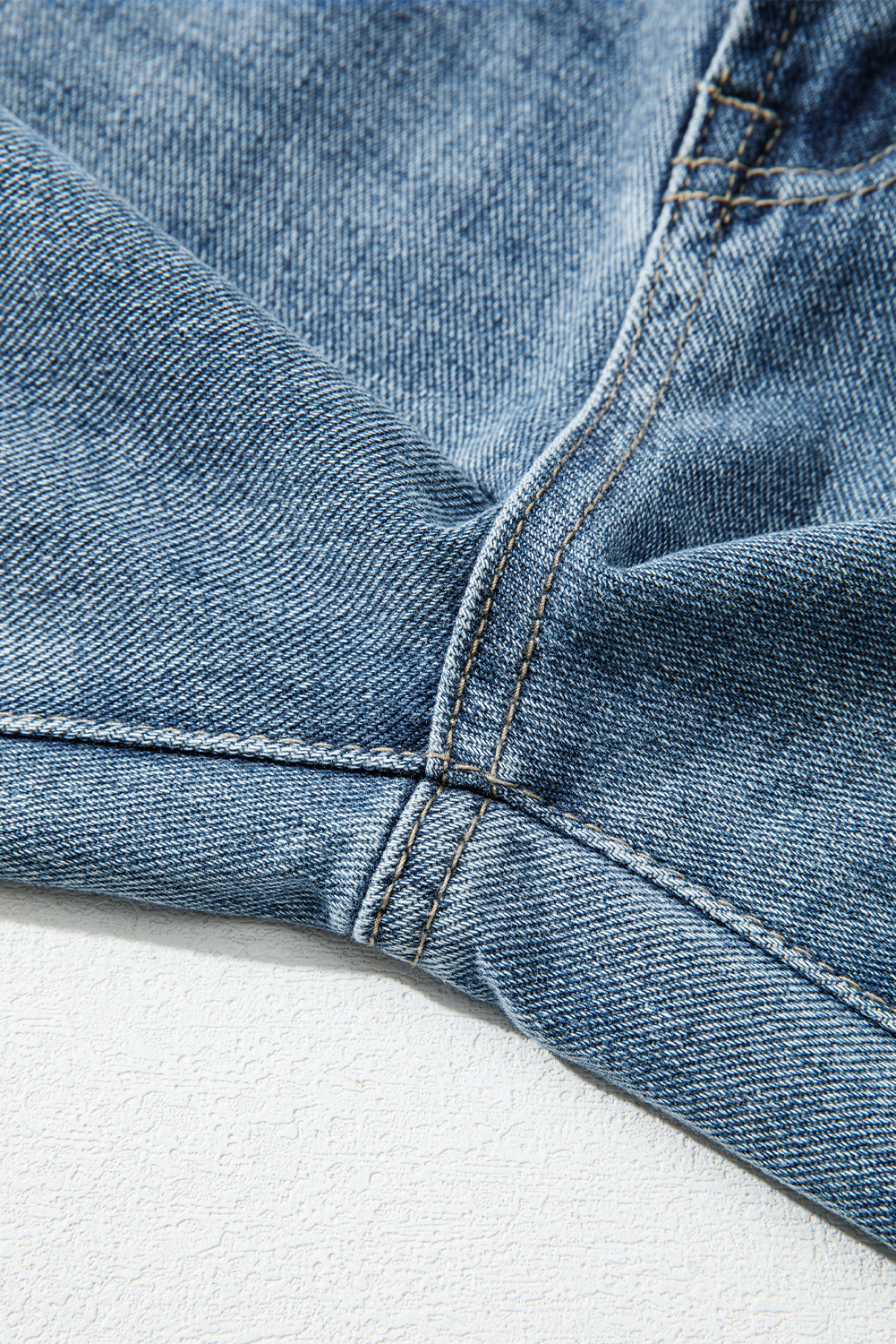 Dusk Blue Embroidered Cropped Wide Leg High Waist Jeans - loveforevers