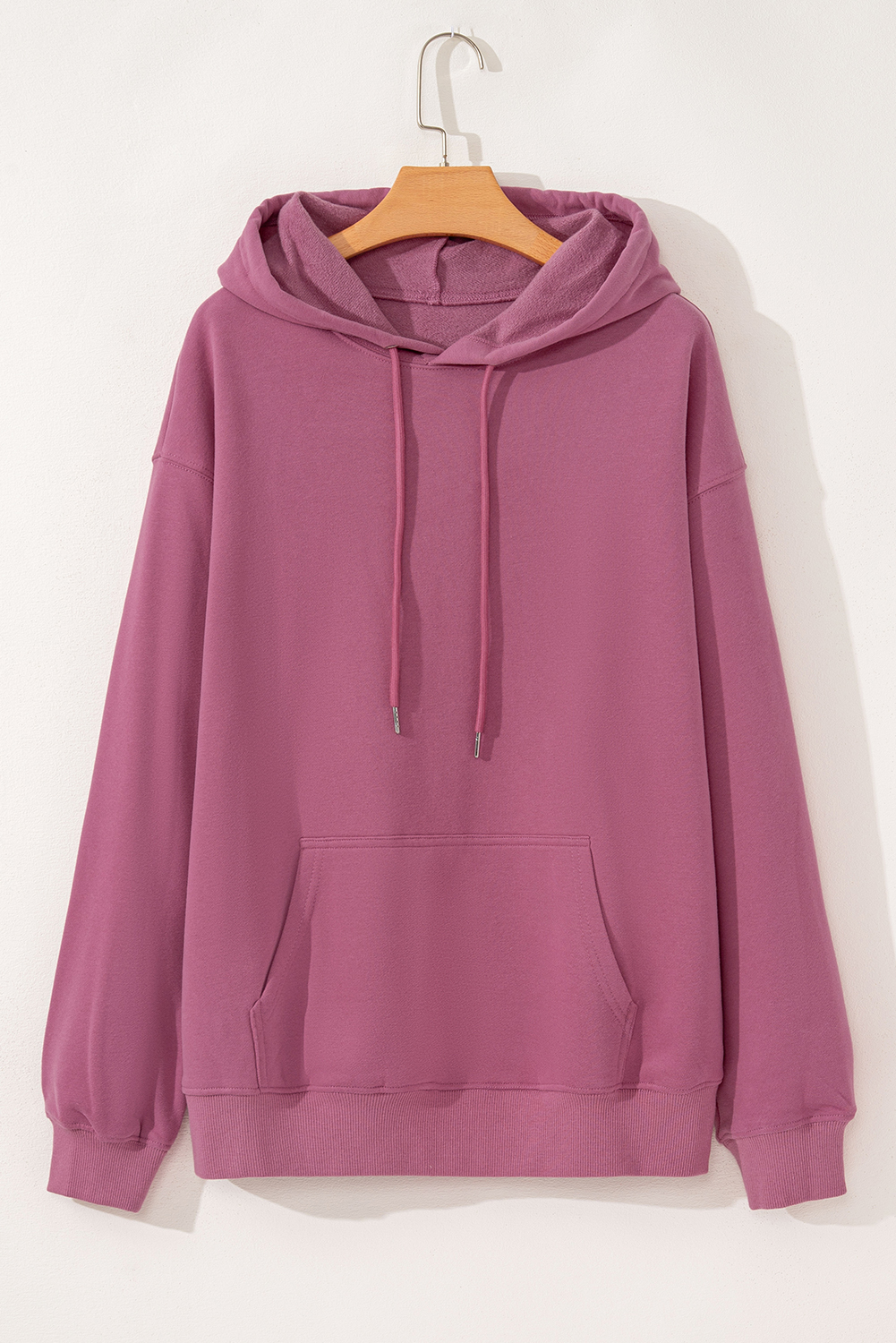 Valerian Fleece Lined Kangaroo Pocket Drawstring Chunky Hoodie - loveforevers