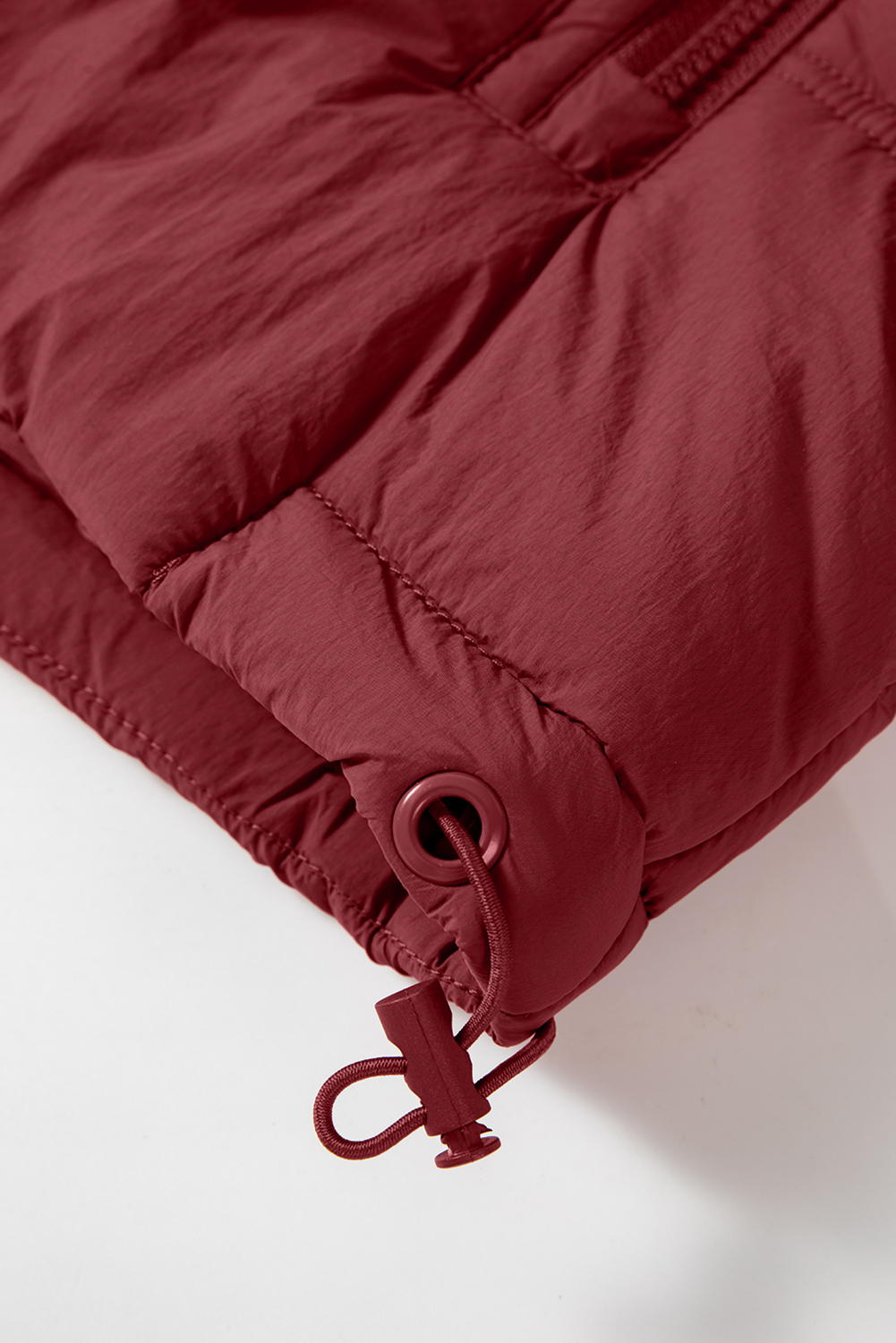 Clay Zip-up Side Pockets Hooded Puffer Vest - loveforevers