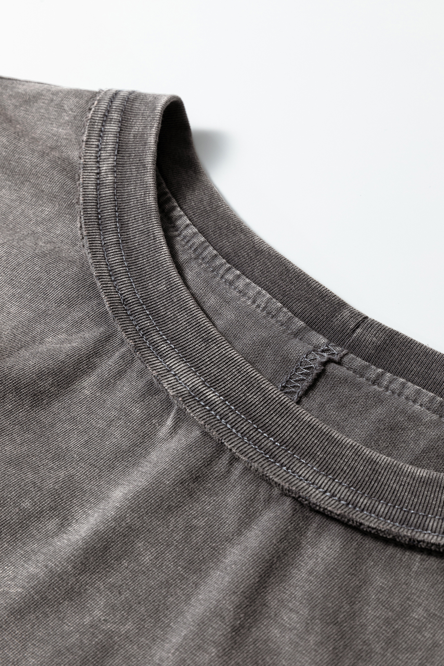 Medium Grey Mineral Wash Boxy Fit Cotton Tank Top - loveforevers