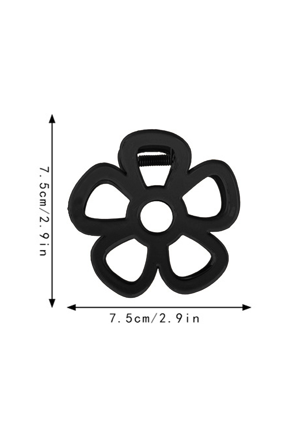Black 2pcs Hollow-out Flower Shape Hair Clip - loveforevers