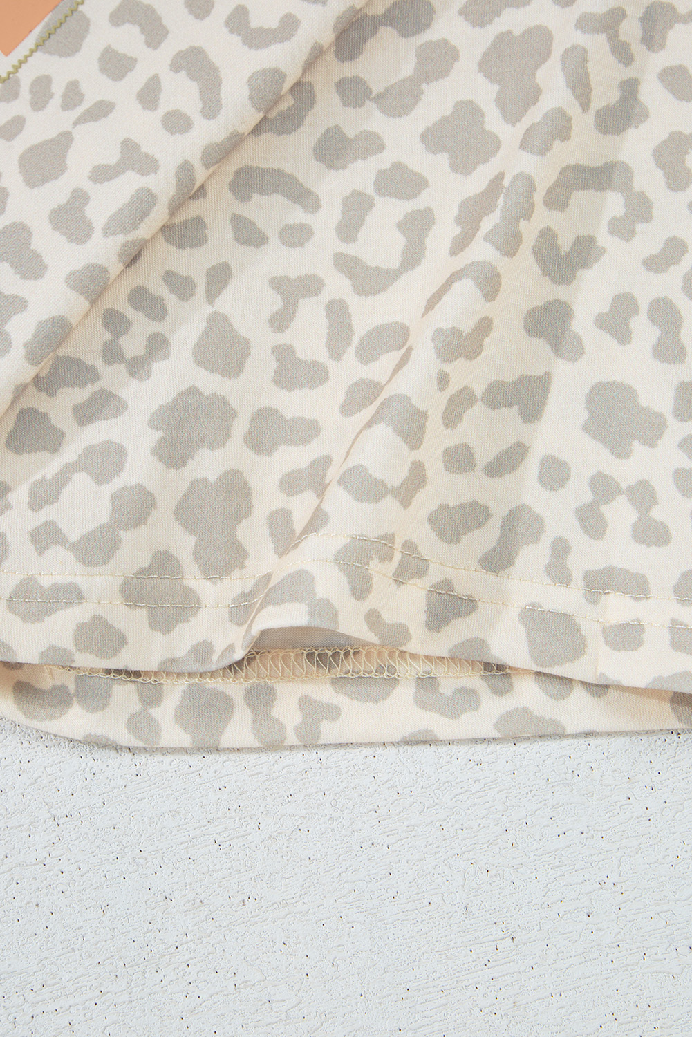 Yellow MAMA Letter Graphic Leopard Loose Tee - loveforevers