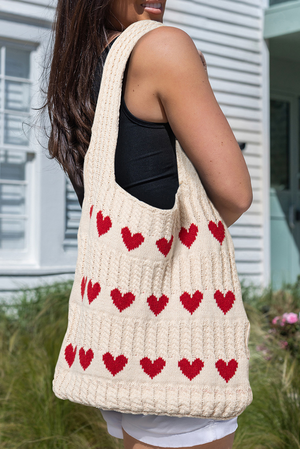 Mustard Flower Knitted Large Single Shoulder Bag - loveforevers