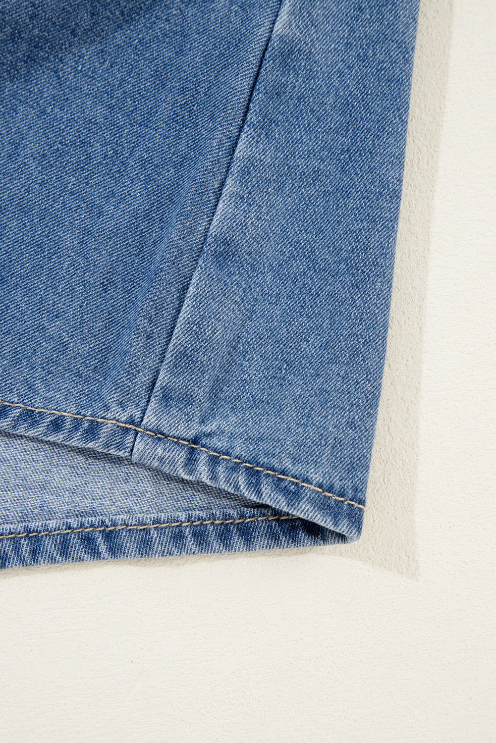 Dusk Blue Flap Pockets Slim Buttoned Denim Shirt - loveforevers