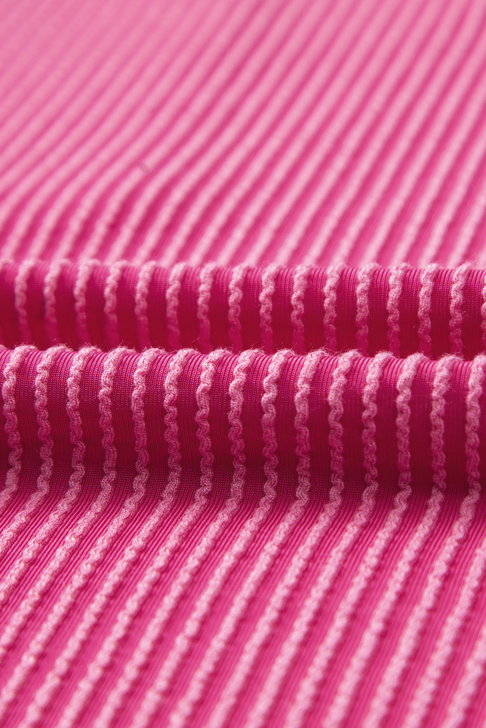Pink Corded Knit Pocketed Loose Fit T Shirt - loveforevers