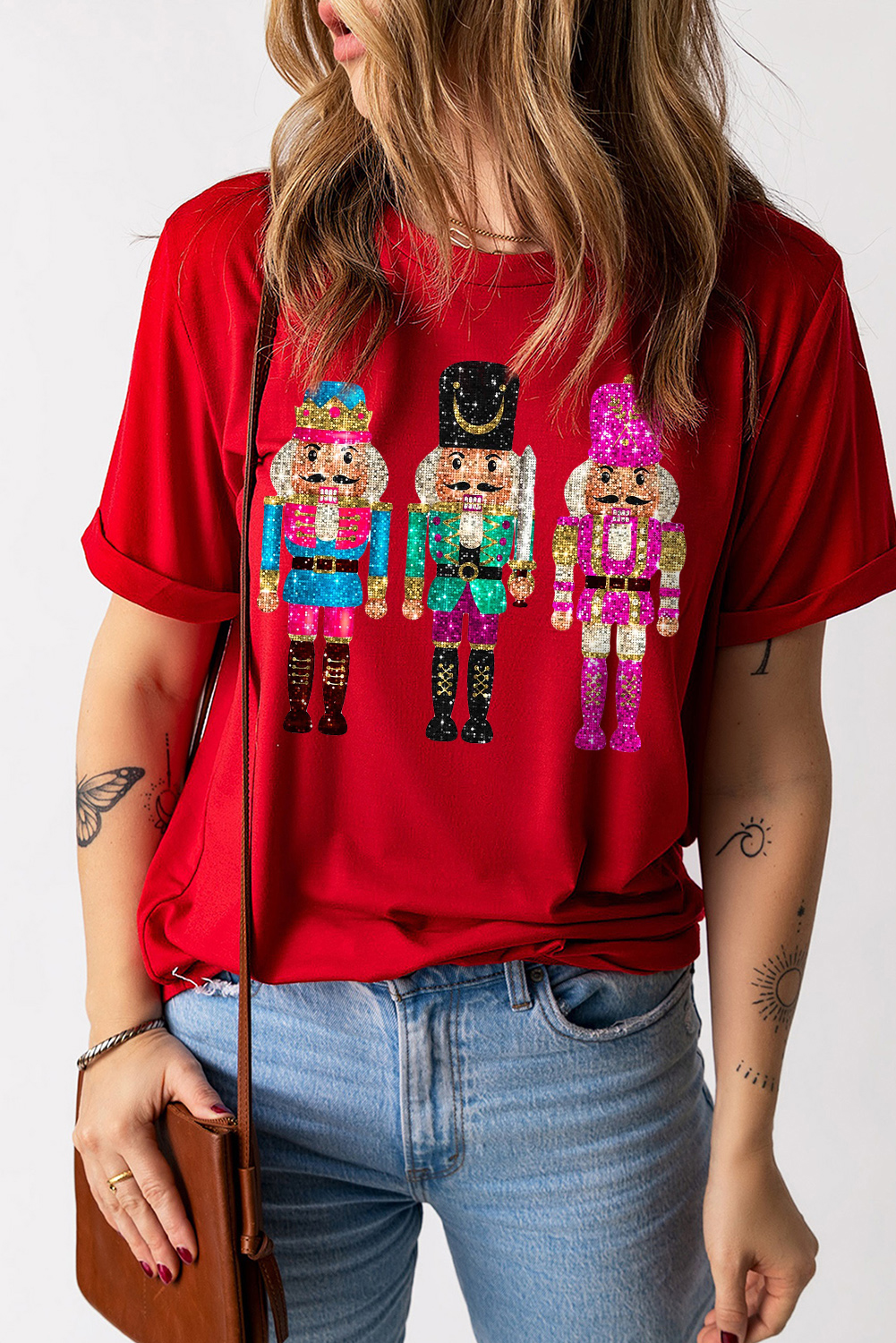 Red Nutcracker Printed Crewneck T Shirt - loveforevers