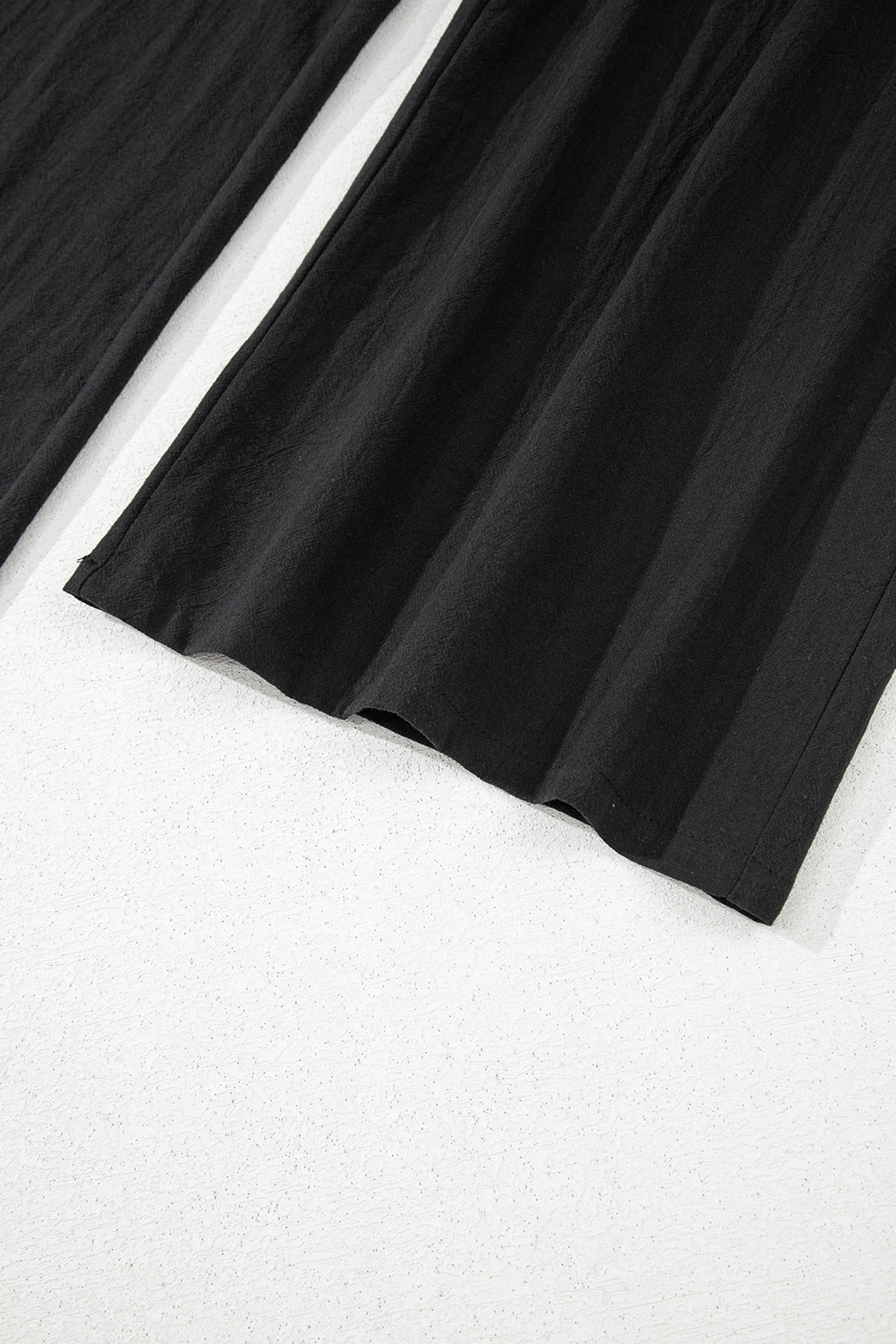 Black Front Cut Out Smocked Back Sleeveless Wide Leg Jumpsuit - loveforevers