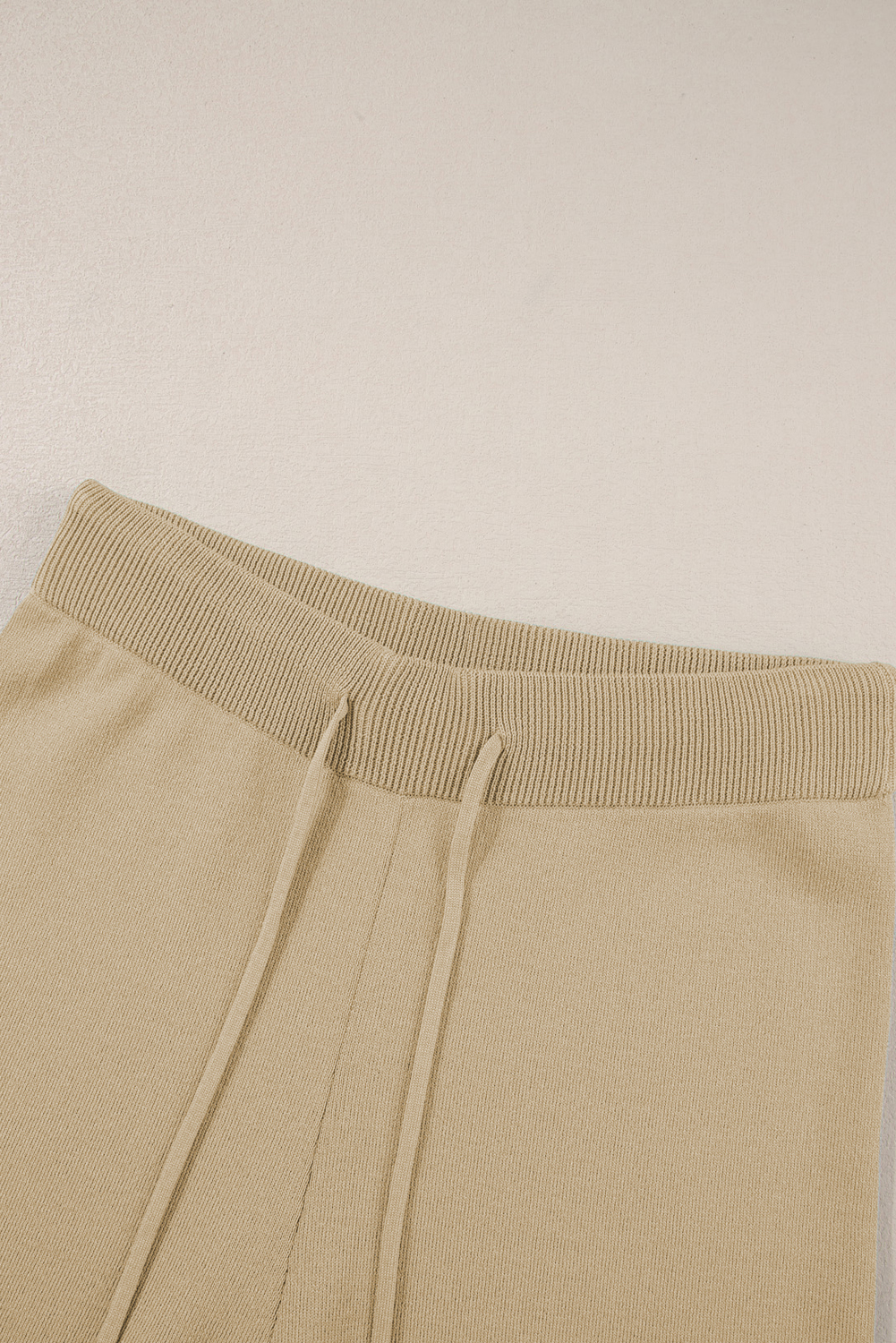 Blackish Green Contrast Trim Half Sleeve Top Drawstring Pants Loose 2pcs Sweater Suit - loveforevers