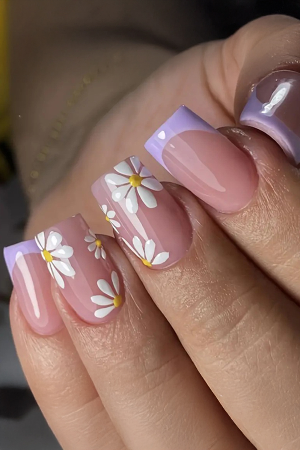 Phalaenopsis 24pcs Flower French Tip Square Nail Stickers - loveforevers
