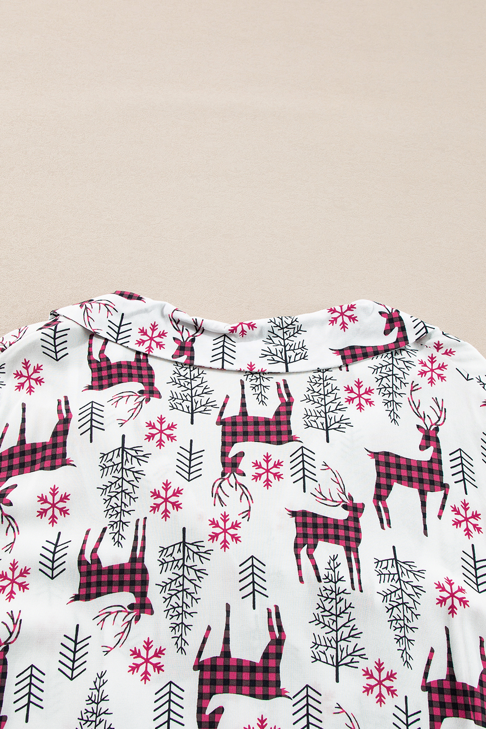 White Christmas Printed Shirt and Pants Pajama Set - loveforevers