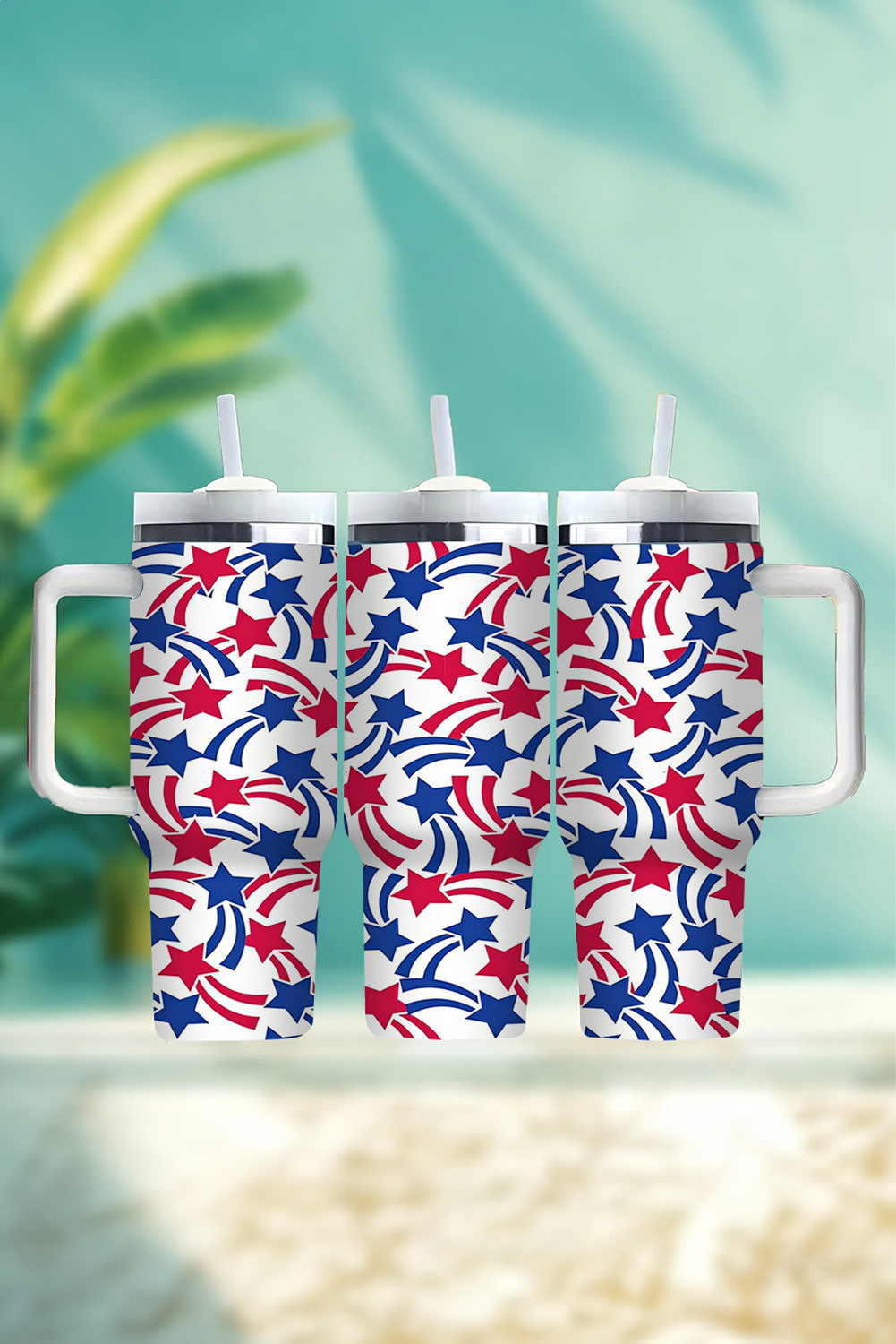White American Stars Print Large Tumbler 40oz - loveforevers