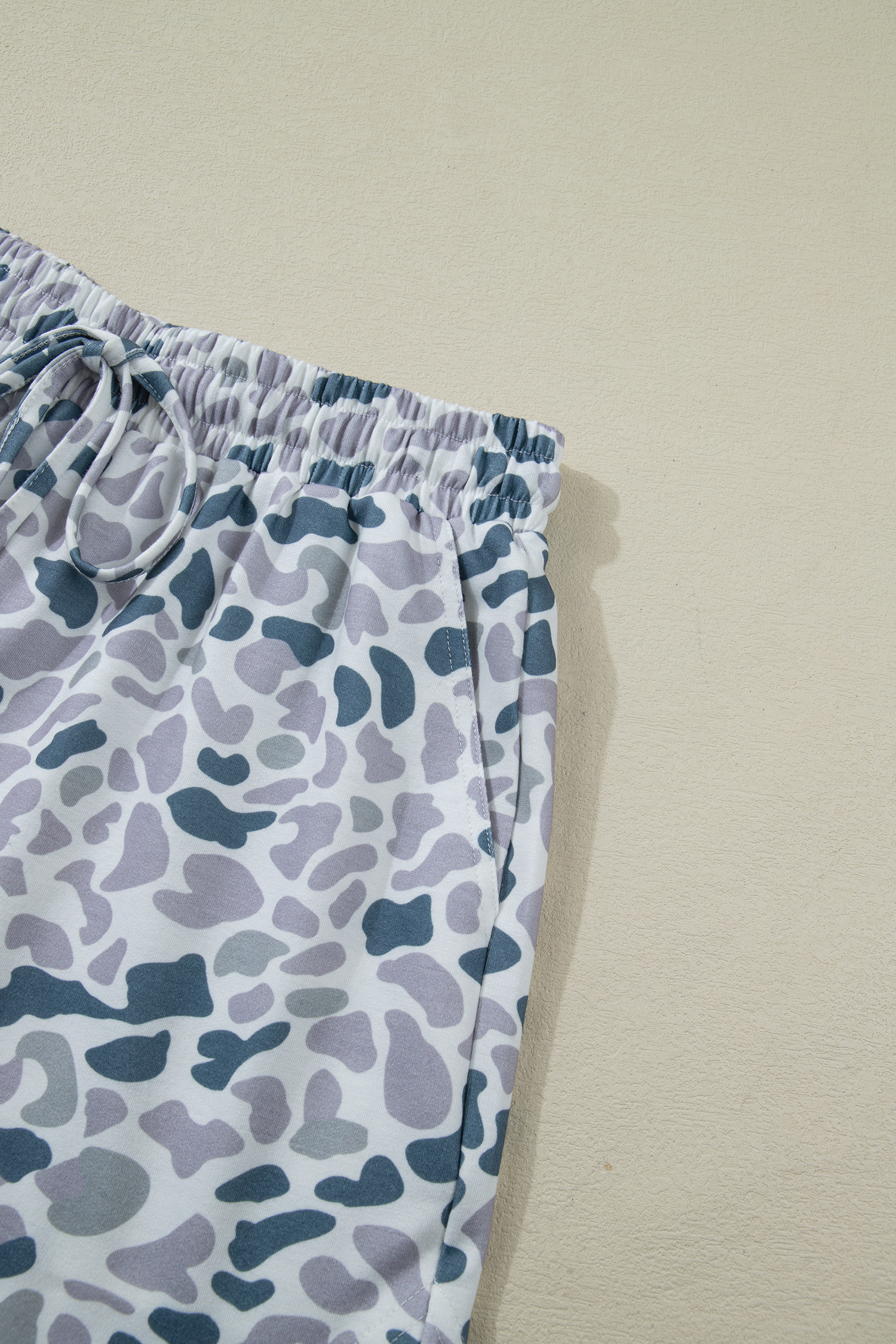 Beige Camo Print Wide Leg Casual Pants - loveforevers
