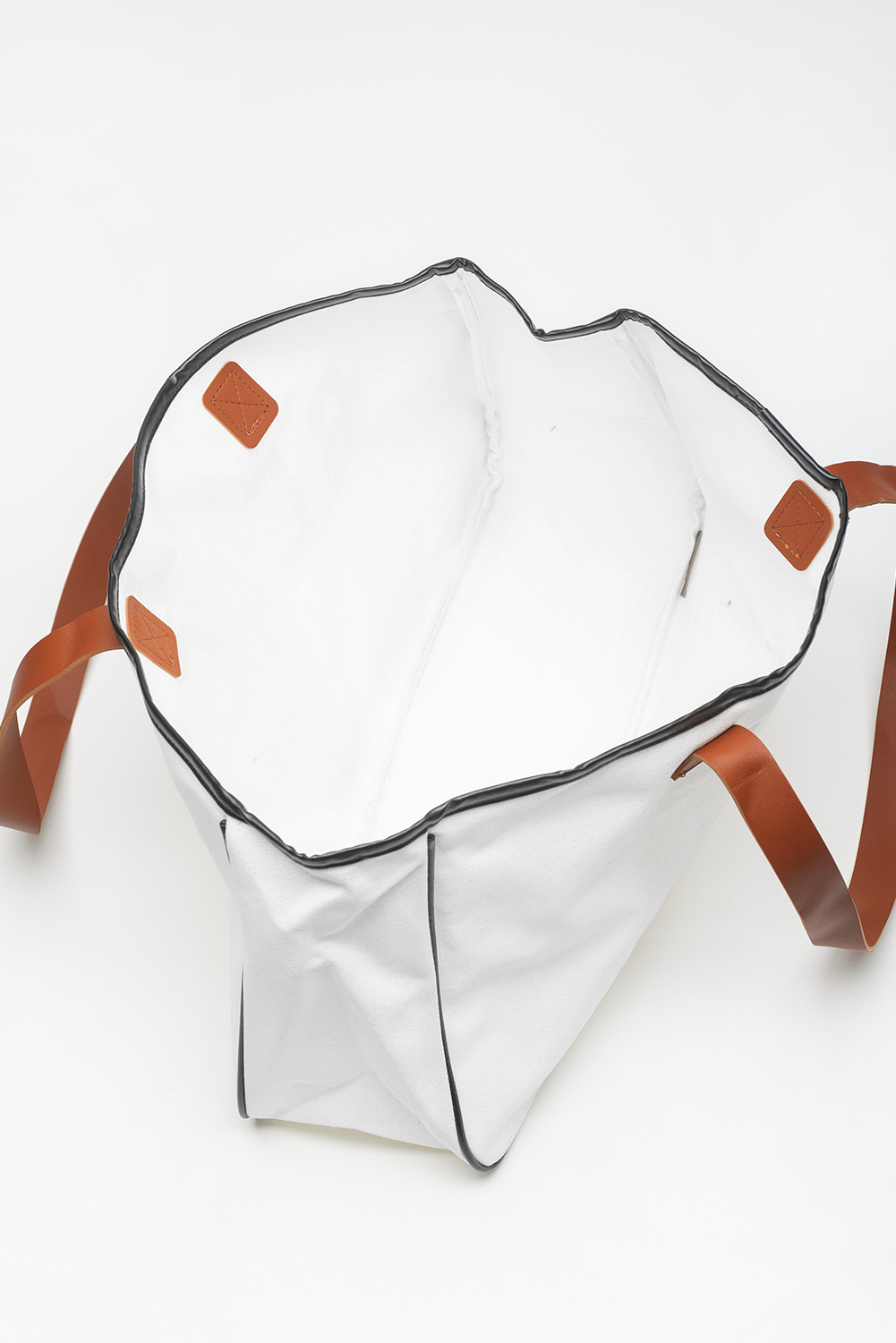 White BEACH PLEASE Print Large Canvas Tote Bag - loveforevers