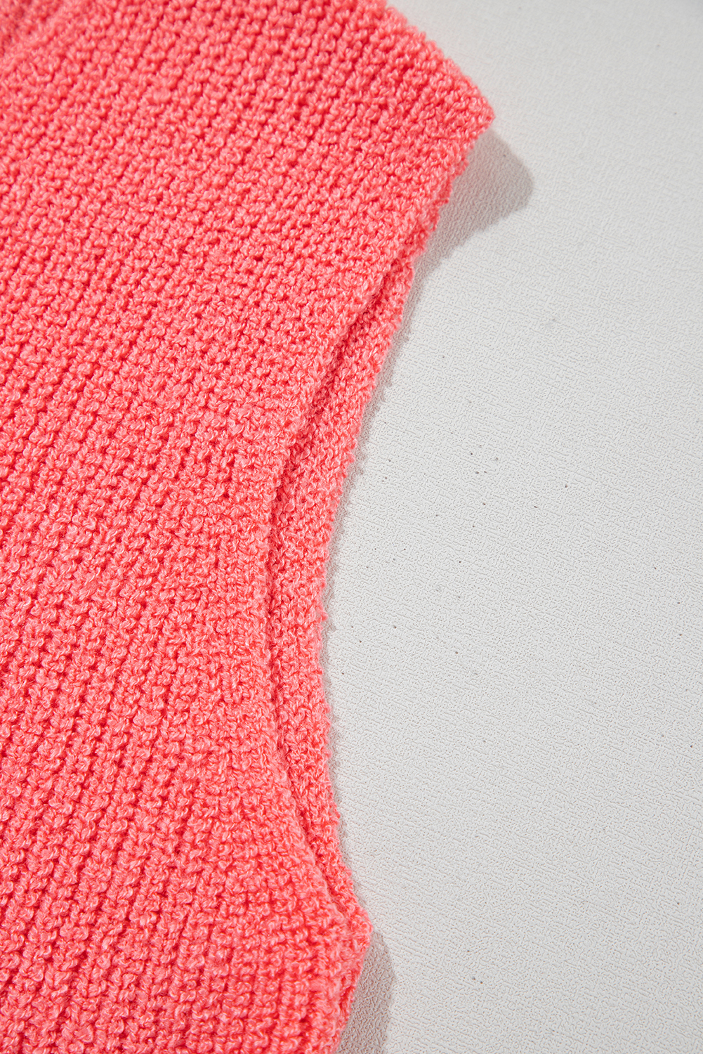 Tomato Red Lace-up Front V Neck Sweater Vest - loveforevers