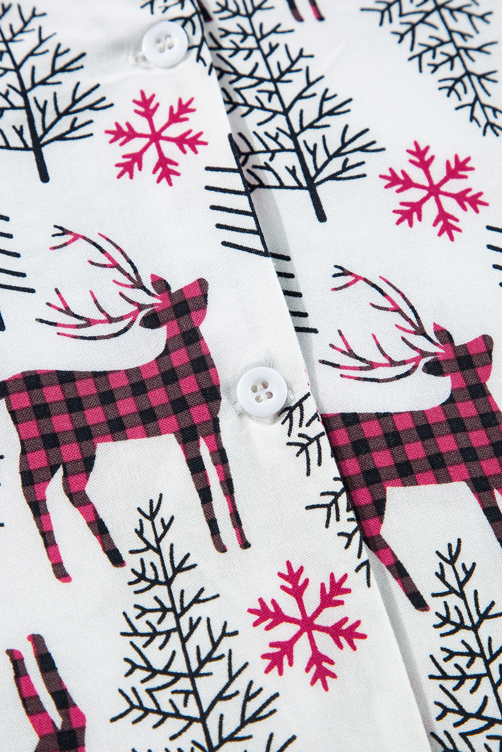 White Christmas Printed Shirt and Pants Pajama Set - loveforevers