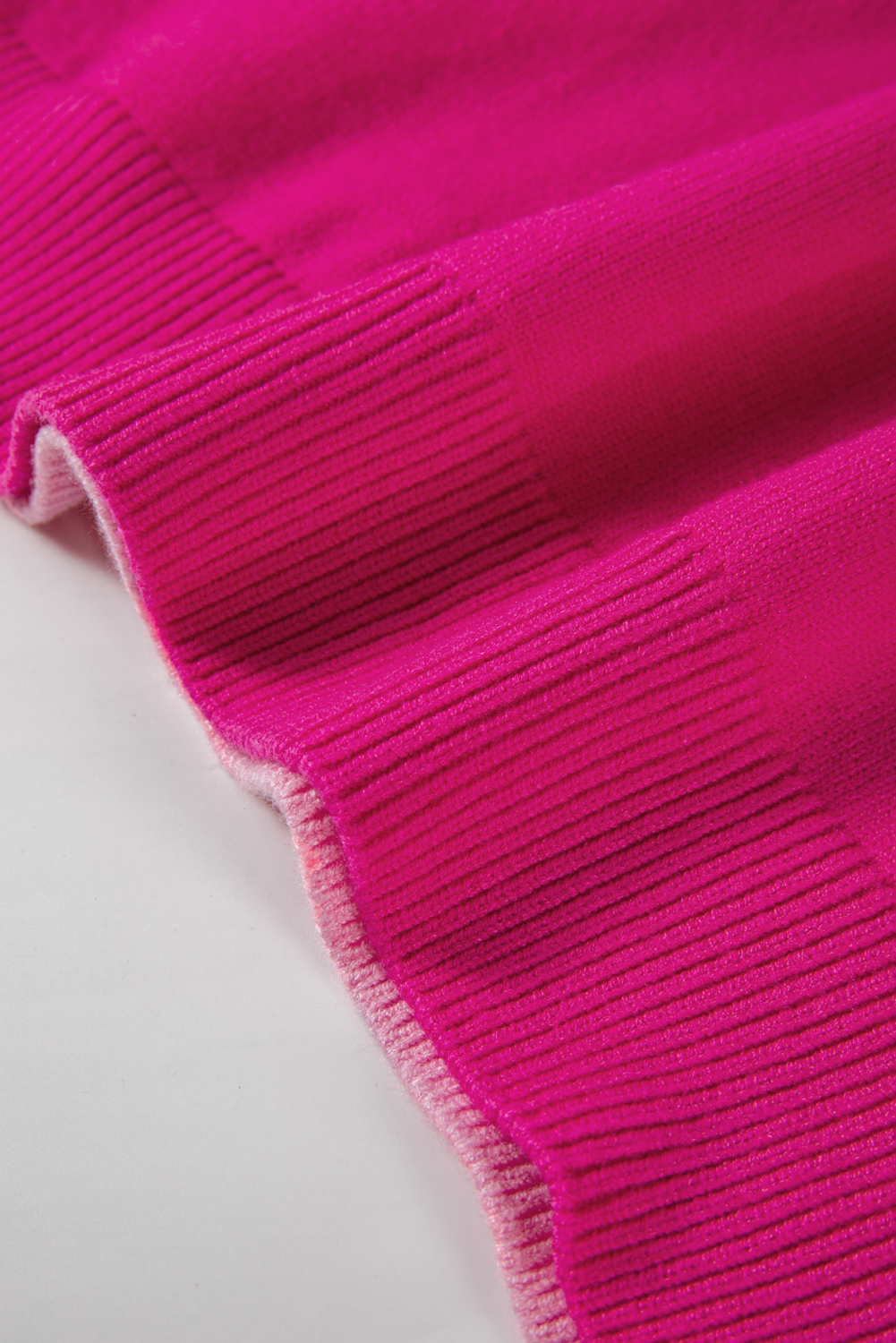 Bonbon Three Tone Contrast Round Neck Loose Sweater - loveforevers