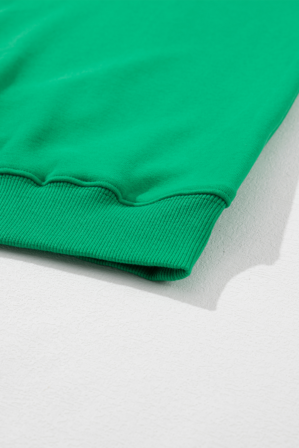 Green LUCKY Aphabet Chenille Embroidered Pullover Sweatshirt - loveforevers