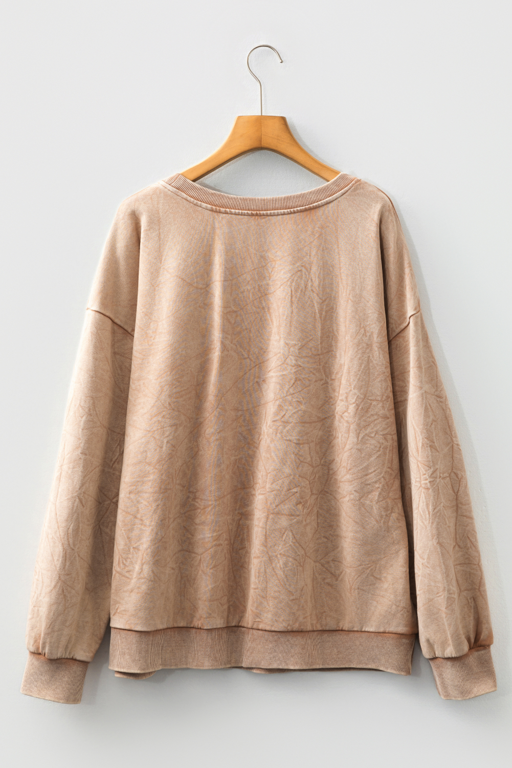 DUNE saved by grace Letter Embroidery Mineral Wash Loose Sweatshirt - loveforevers
