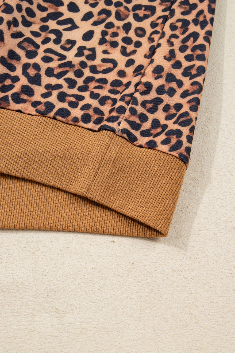 Khaki Leopard Pullover and Pants 2pcs Outfit with Bow Embroidery - loveforevers