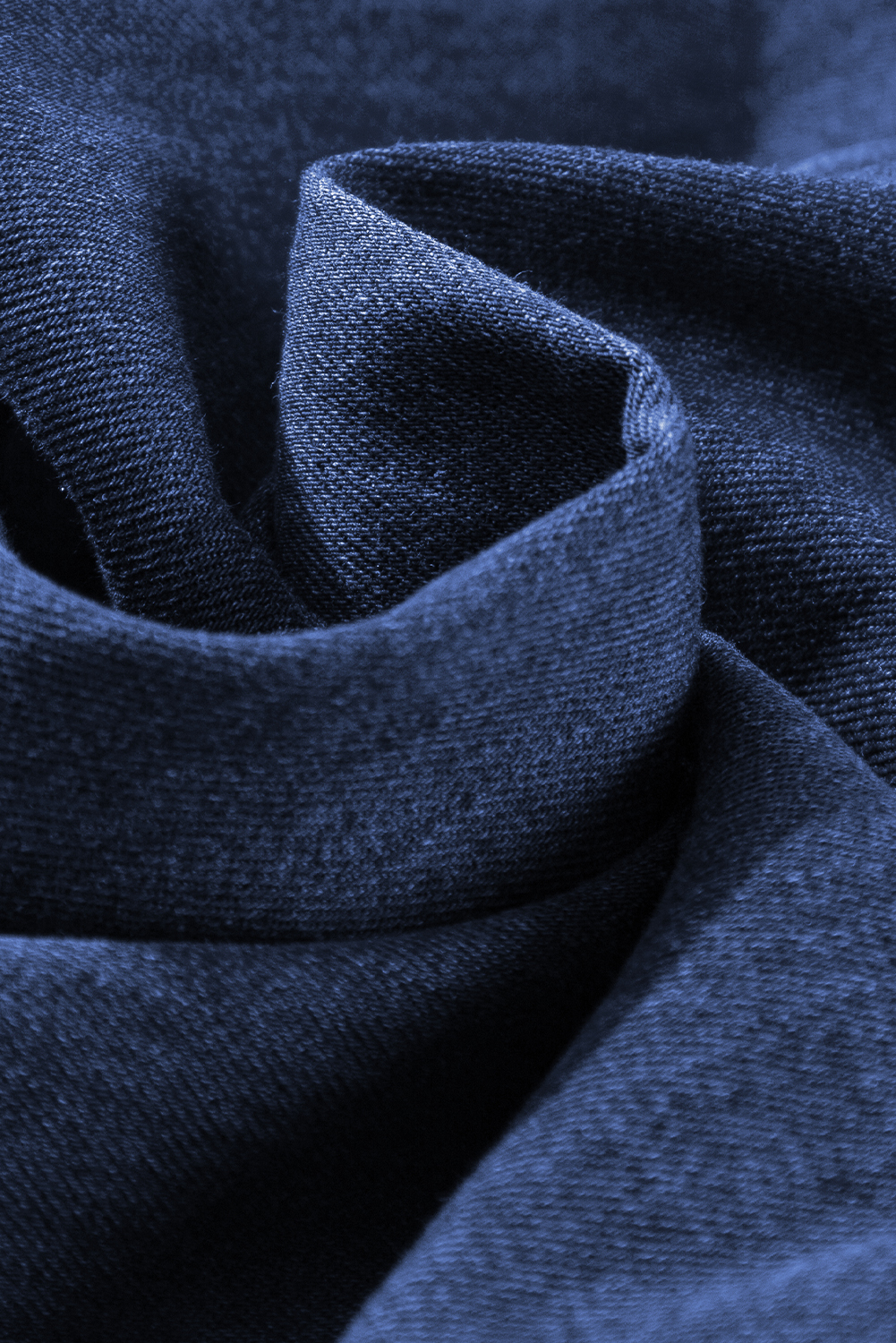Dark Blue Smocked Ruffled Puff Sleeve V Neck Denim Blouse - loveforevers