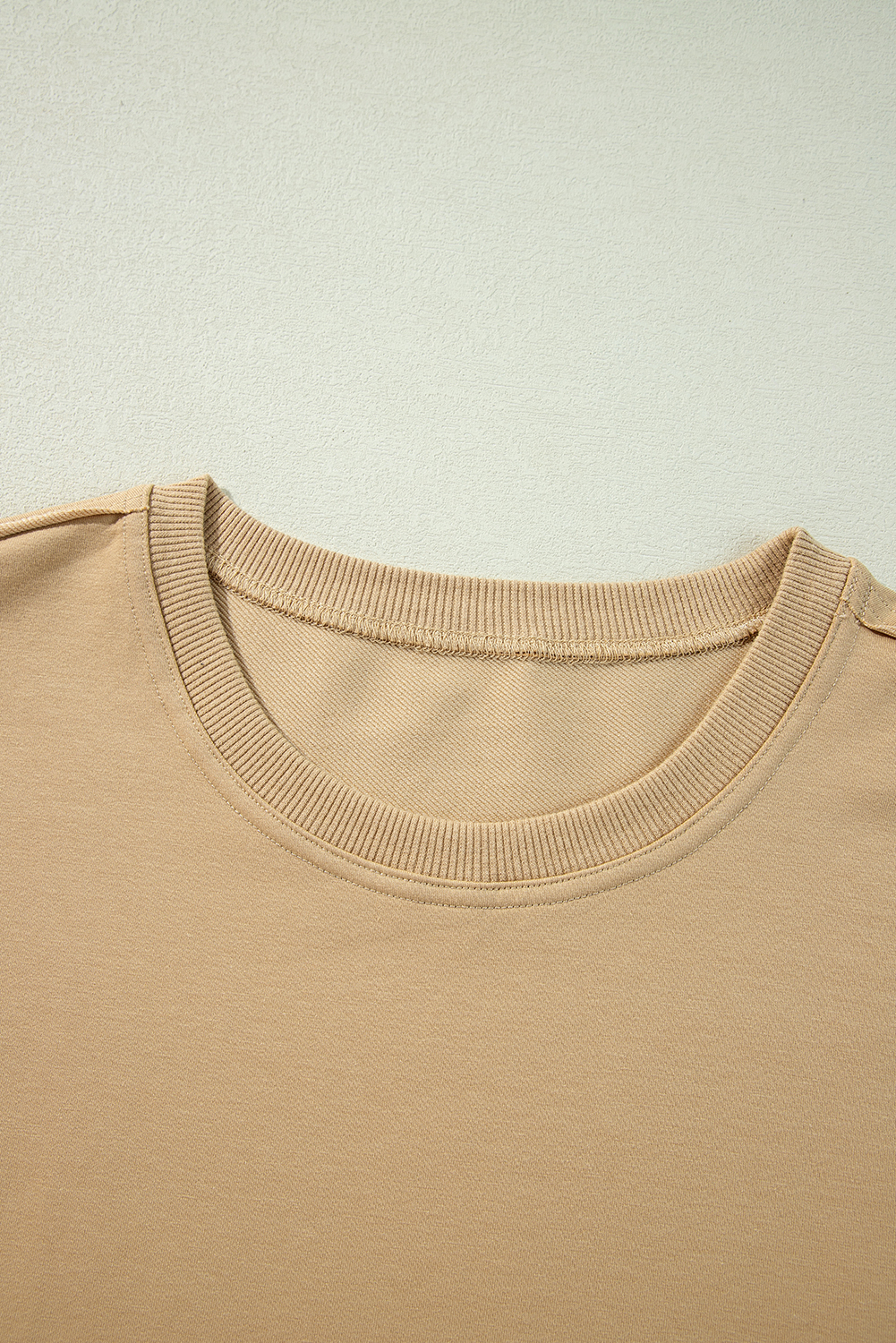 Pale Khaki Sweatshirt Poplin Mini Dress - loveforevers