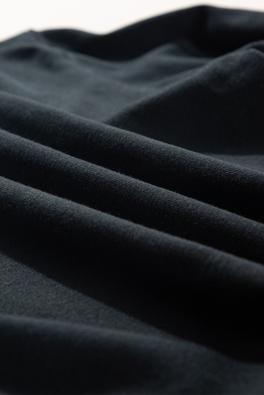 Navy Blue Plain Drop Shoulder Crewneck Pullover Sweatshirt - loveforevers