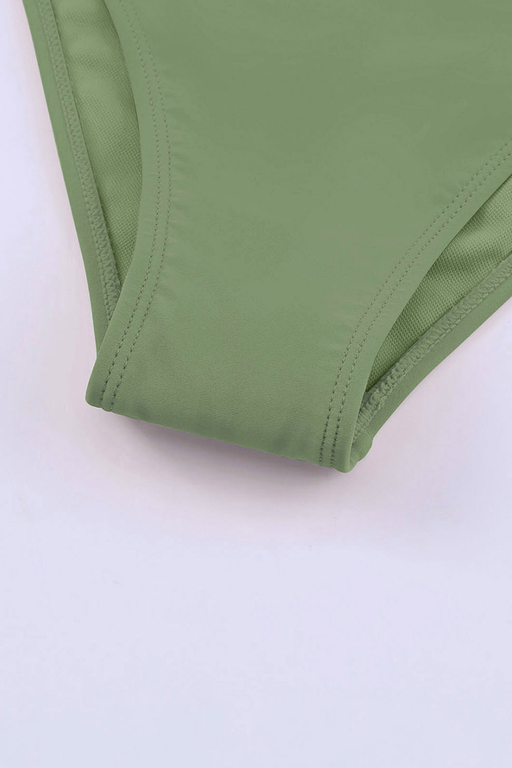 Green Criss Cross Waist Flared Swim Skirt - loveforevers