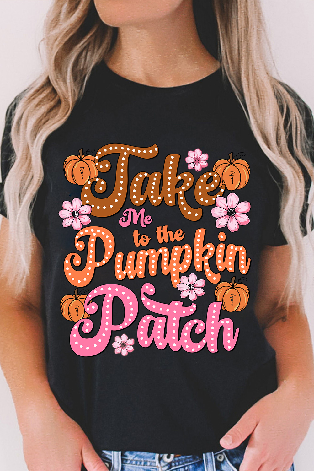 Black Halloween Ghost Pumpkin Print Crew Neck T Shirt - loveforevers