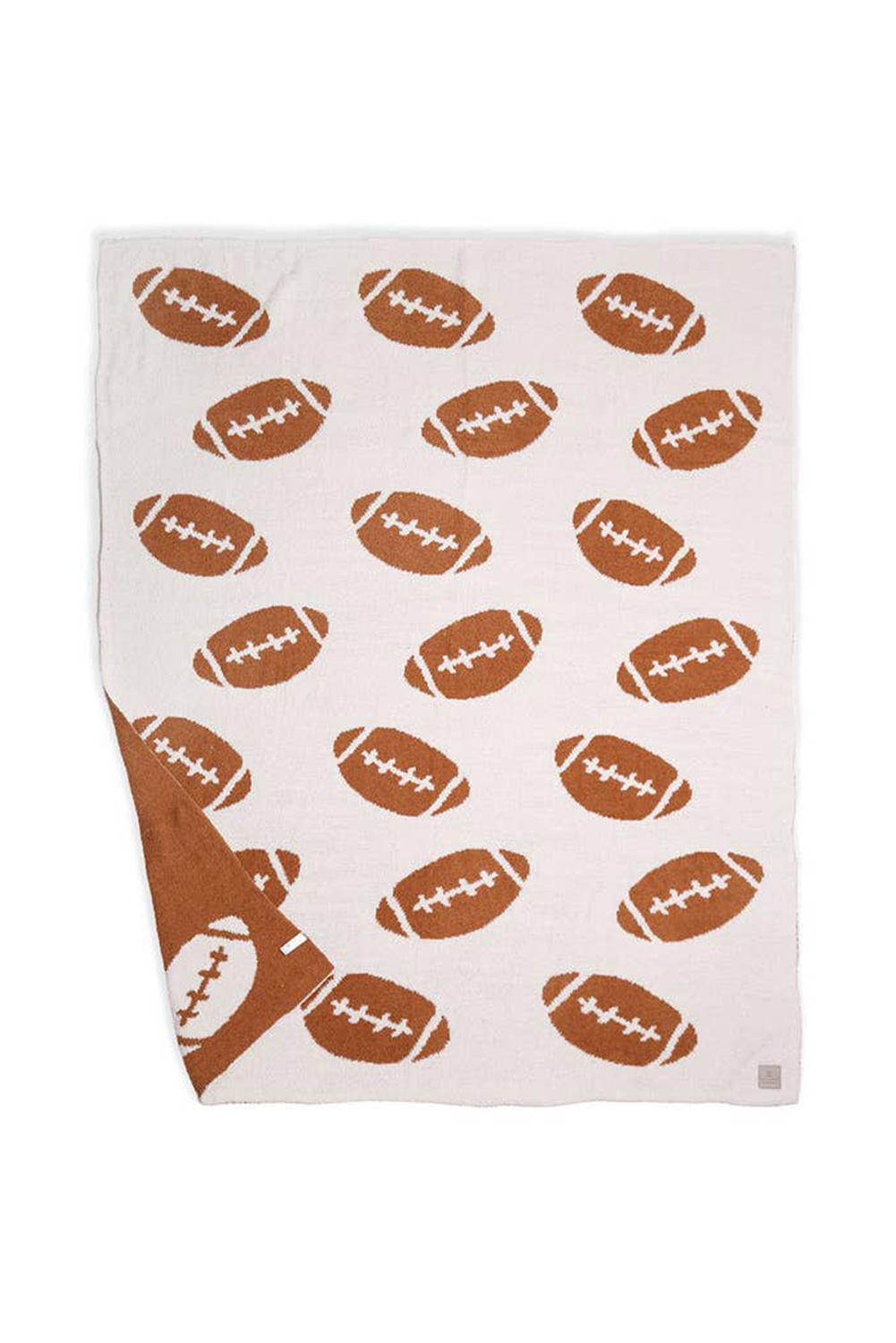 White Leopard & Rugby Football Print Flannel Blanket - loveforevers