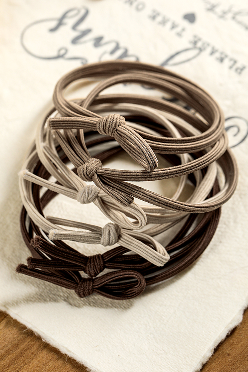 Camel 7pcs Bow Knot Dual String High Elastic Hair Tie - loveforevers
