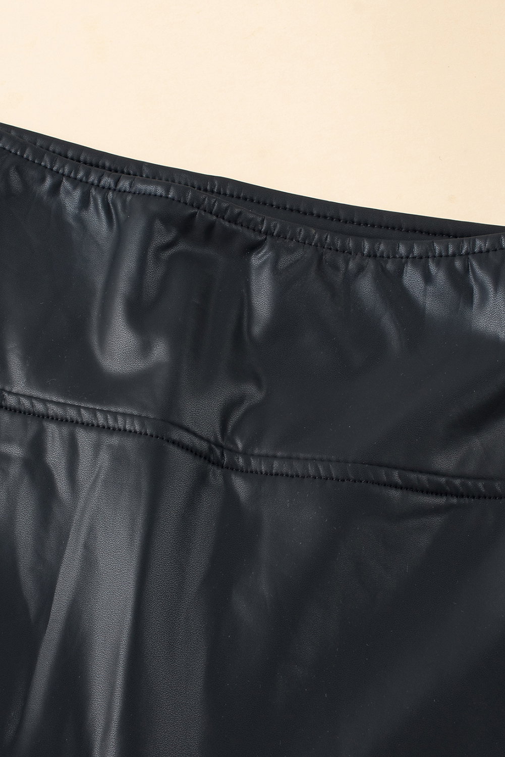 Black Faux Leather Skinny Leggings - loveforevers