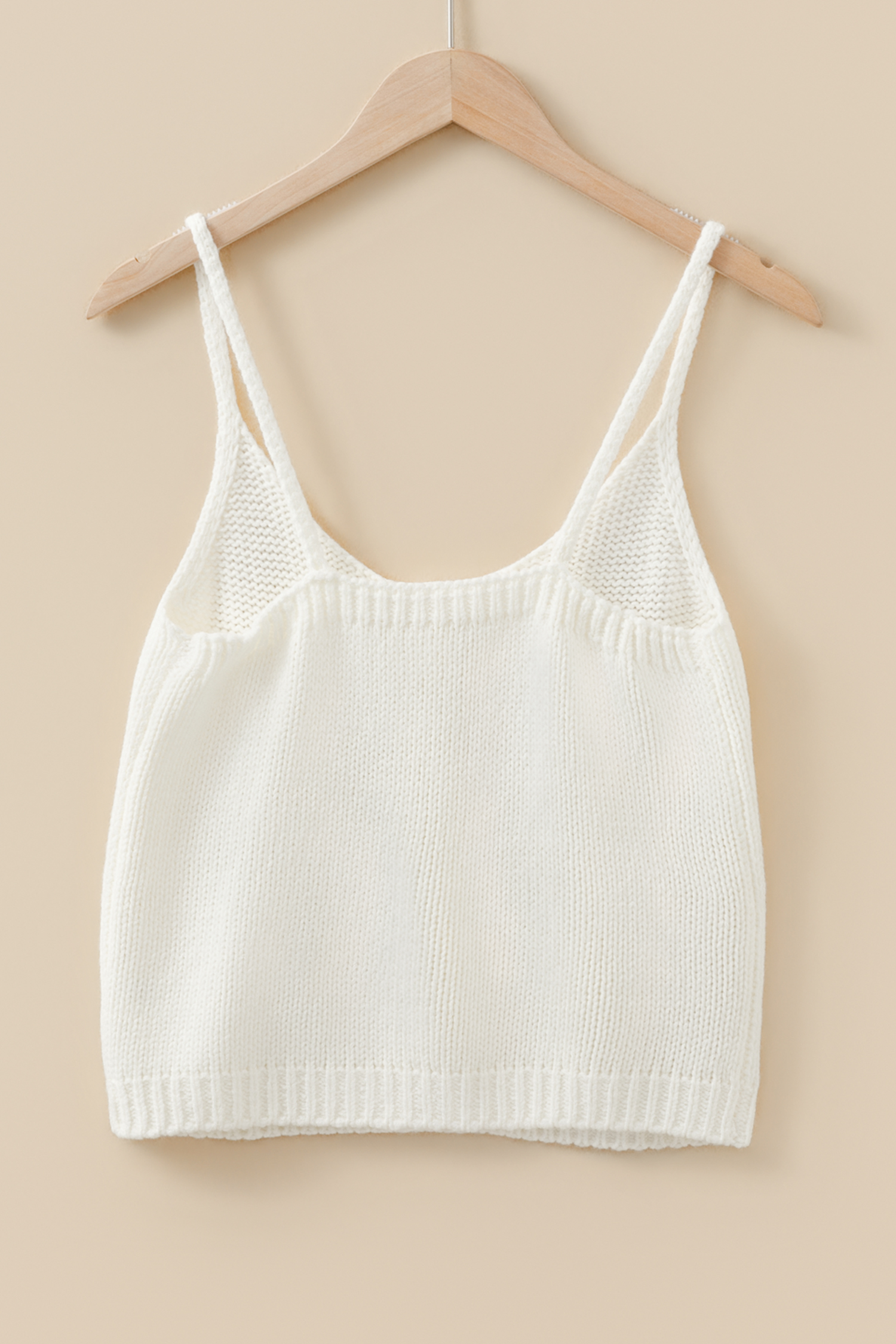 White 3D Flower Spaghetti Straps Sweater Vest - loveforevers