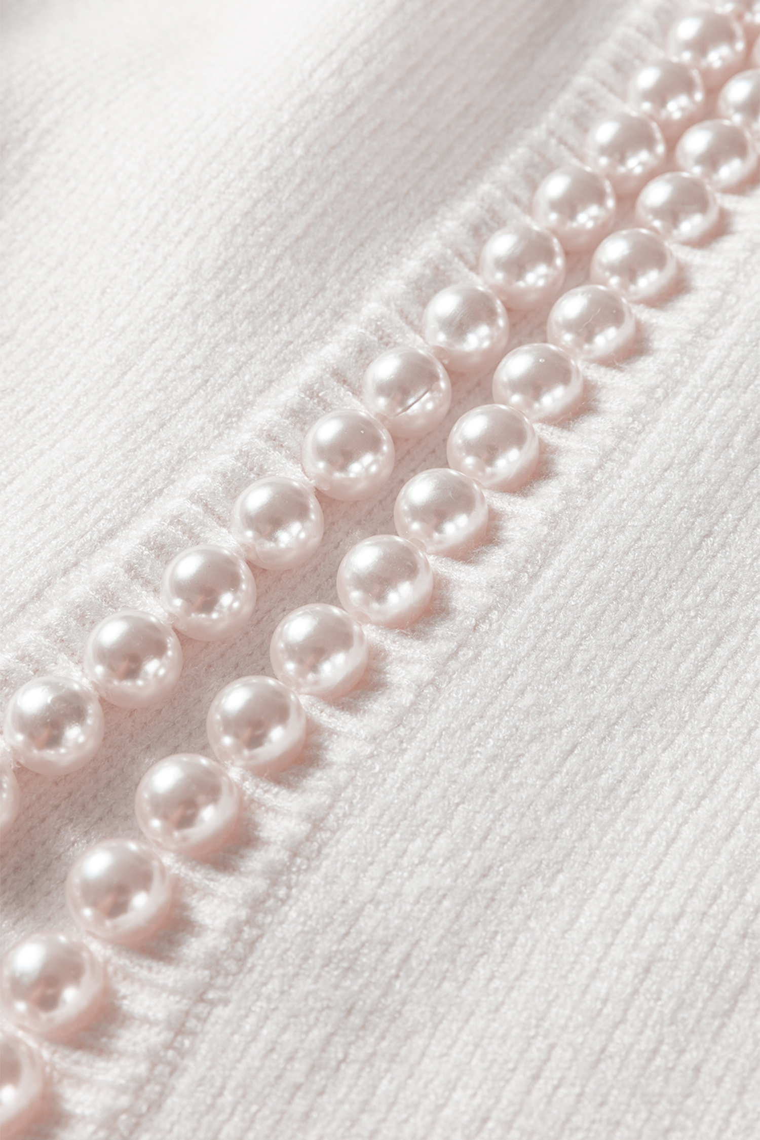 White Pearl Embellished Open Front Elegant Cardigan - loveforevers