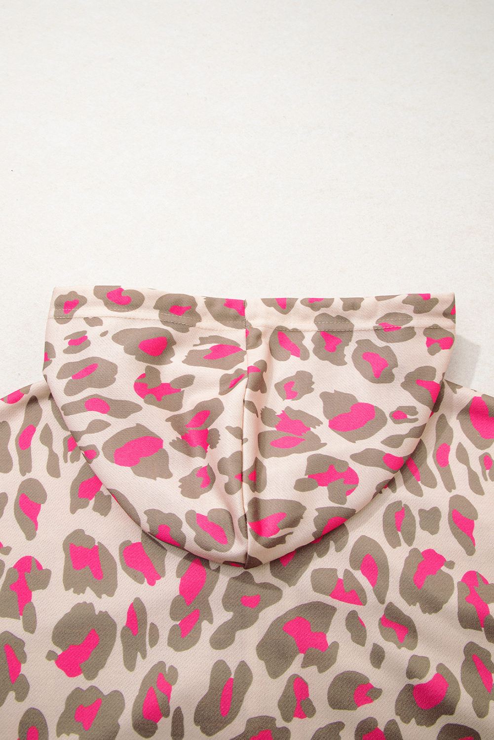 Rose Leopard Print Zip-up Hooded Sweatshirt - loveforevers
