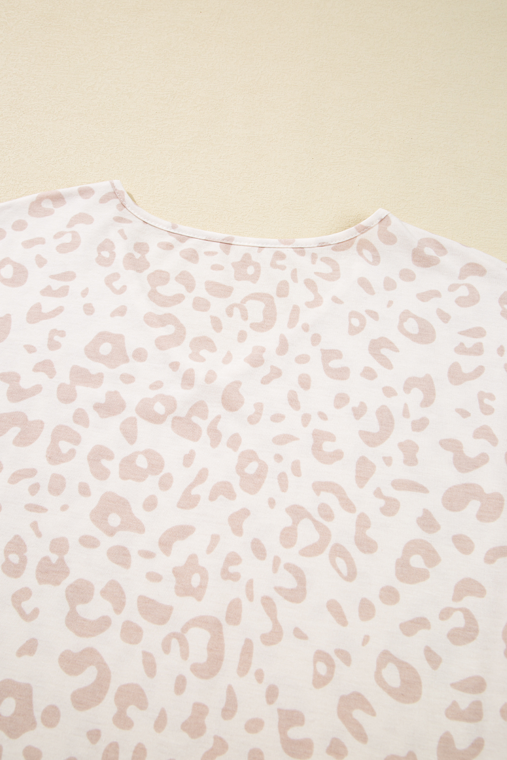 Beige Cheetah V Neck Tee and Pants Lounge Set - loveforevers