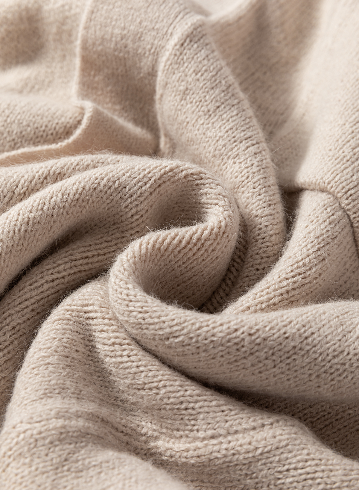 Beige Side Pockets Open Front Long Knitted Cardigan - loveforevers