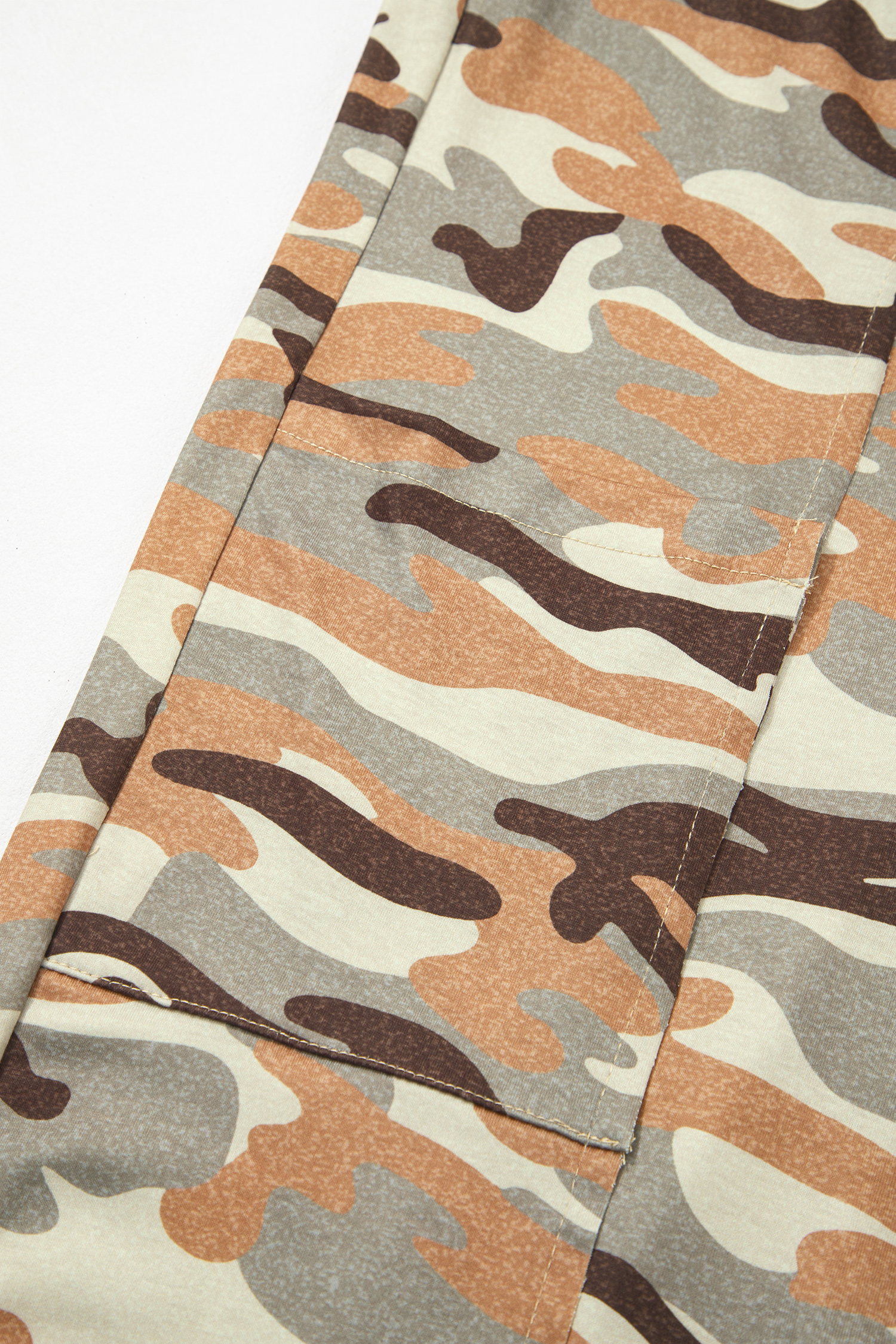 Green Camouflage Printed Drawstring Elastic Waist Jogger Pants - loveforevers