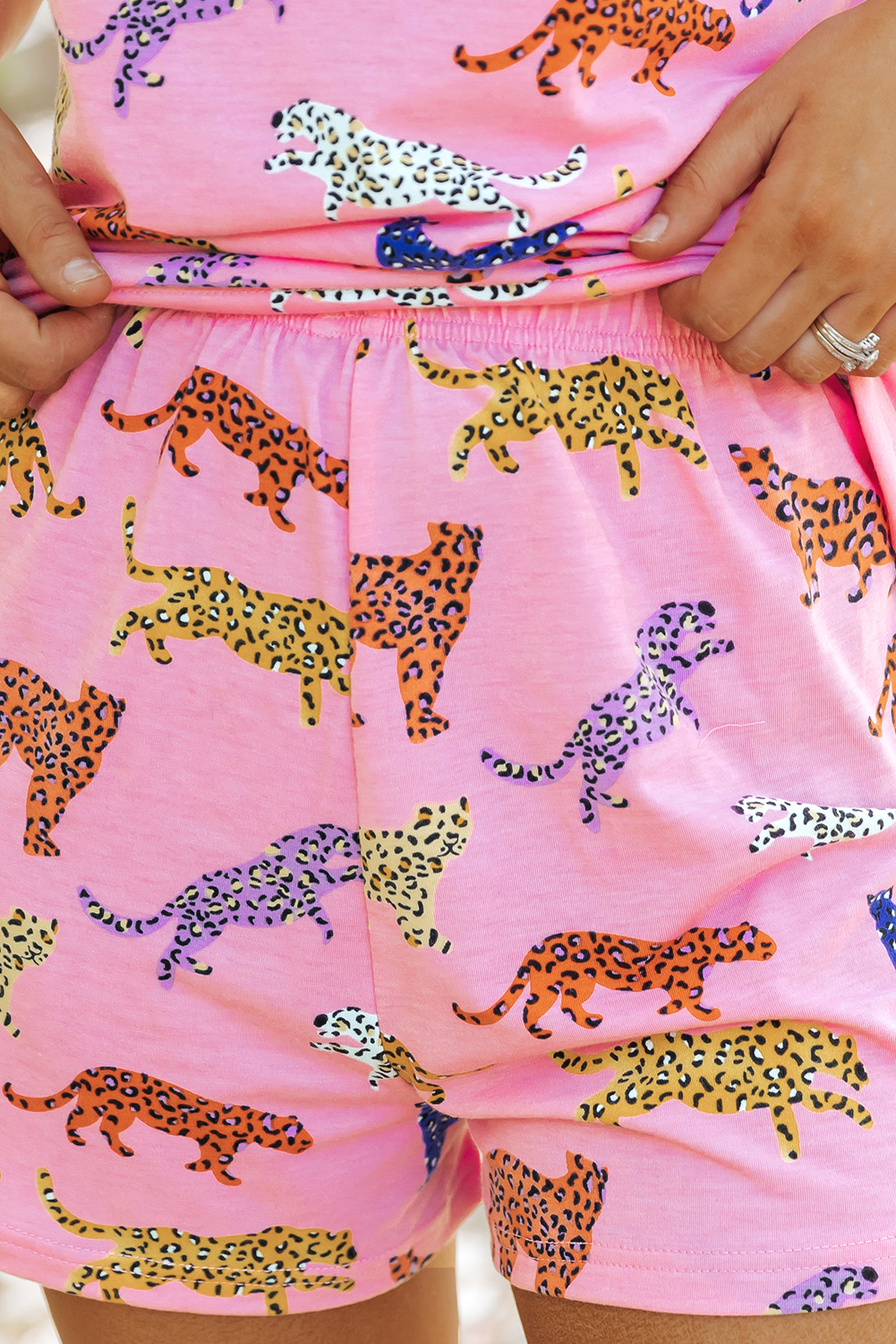 Pink Cheetah Print Shirt and Pants Pajama Set - loveforevers