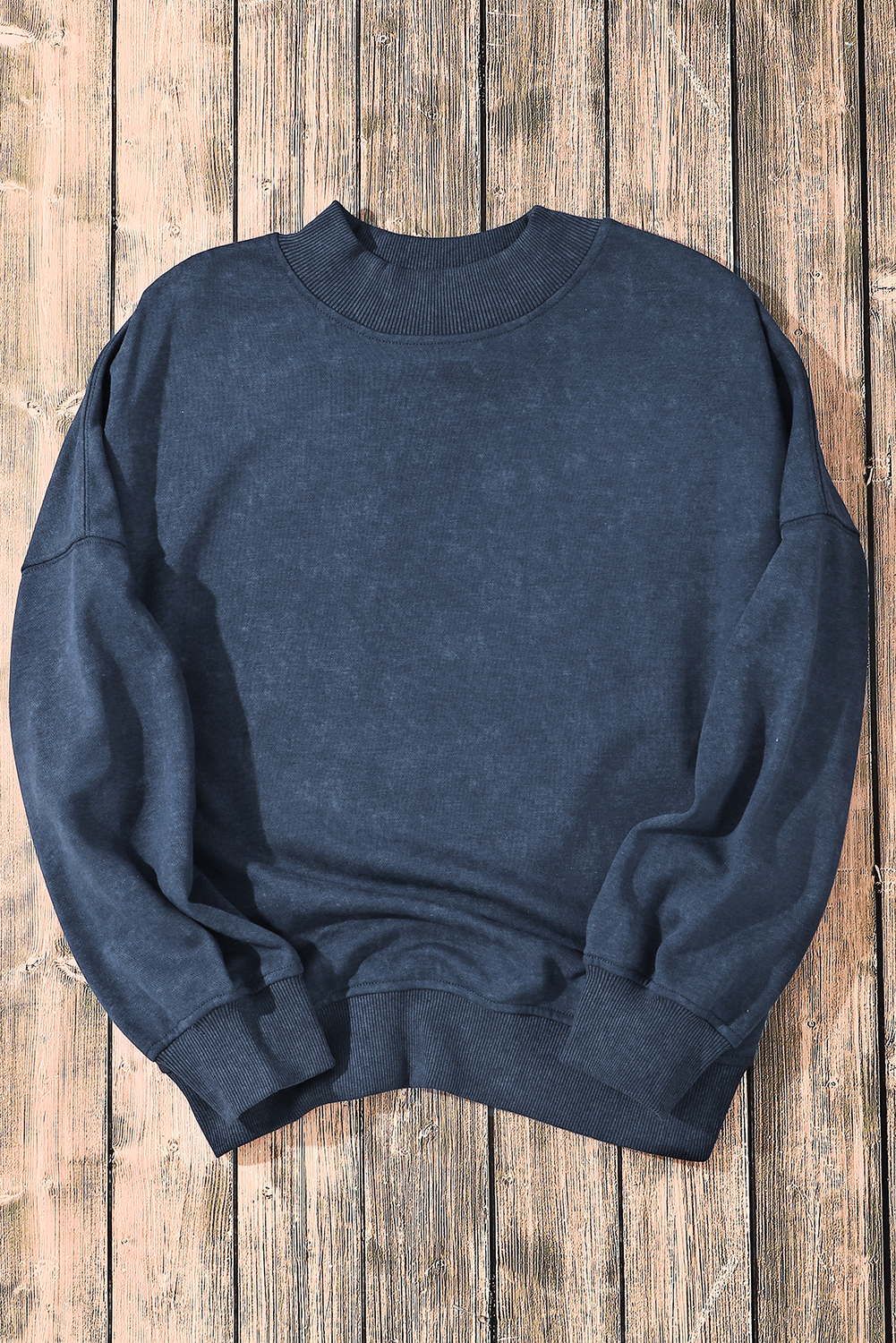 Brown Drop Shoulder Crew Neck Pullover Sweatshirt - loveforevers